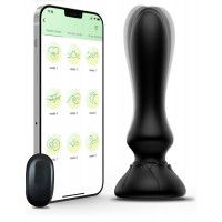 APP Compatible Anal Plug, Rechargeable, 9 Function, w/Remote Control also