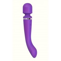 Magic Wand Massager "LODI", 20 Functions, BOTH ENDS vibrate independently, Silicone, PURPLE