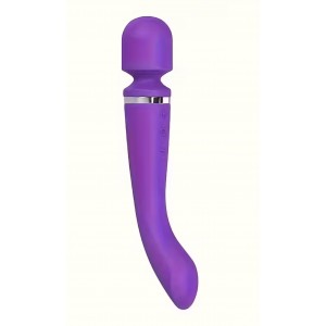 Magic Wand Massager "LODI", 20 Functions, BOTH ENDS vibrate independently, Silicone, PURPLE