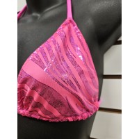 2 pc set PINK w/shiny pattern material ONE SIZE