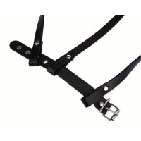 Forced Orgasm Belt, Strap-on Harness OR Men's Leather Cock Ring w/waist belt, Leather, BLACK