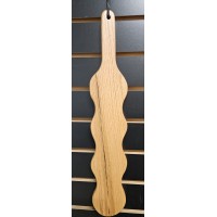Wood Paddle, Oak, 18 1/2", Wavy Cut, Custom Made