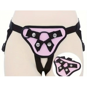 Strap-on Harness w/extra silicone ring, PINK, One Size