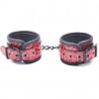 Ankle Cuffs Embossed RED