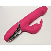Thrusting Rabbit Vibrator 14 Function Rechargeable, PINK
