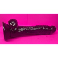 Dong 9.6" Realistic with Suction Cup Base Black