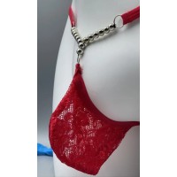 Men's G-string Lace w/beads, RED 