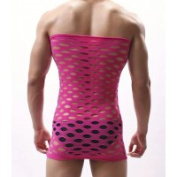 Men's Tube Dress w/large hole design, NEON PINK