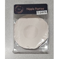 Nipple Covers/Pasties, 5 Pairs, Beige