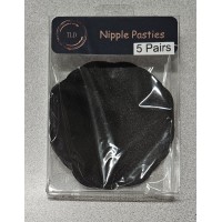 Nipple Covers/Pasties, 5 Pairs, Black