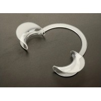 Cheek Retractor, Open Mouth, Clear Plastic