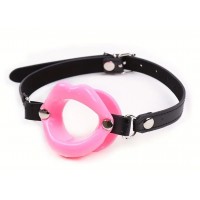 Open Mouth/Lips Ball Gag Silicone, Adjustable, PINK