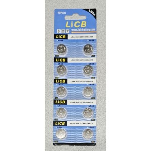 LR44 Batteries, 10 on a strip