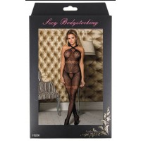 Bodystocking, Criss Cross Strappy, ONE SIZE, BLACK