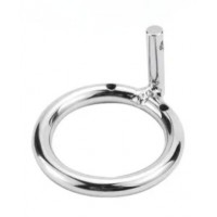 Cock Cage Metal, 50mm (1.97") Ring, SILVER w/Lock