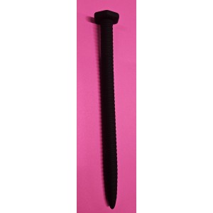 Urethral Penis Plug Silicone, Ribbed Nail, BLK