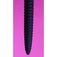 Urethral Penis Plug Silicone, Ribbed Nail, BLK