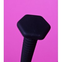 Urethral Penis Plug Silicone, Ribbed Nail, BLK