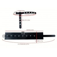 Thumb & Wrist Restraint, Leather, BLK