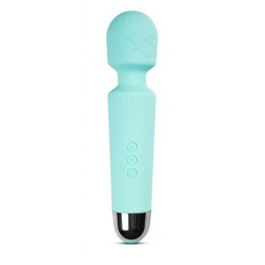 28 Functions Rechargeable Silicone Wand Massager Teal