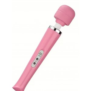 Wand Massager,10-Speed, Rechargeable, PINK, medical grade silicone. Phthalate & Latex free.